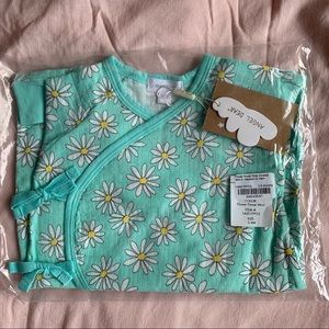 Flower power wrap coverall mint 3-6 months